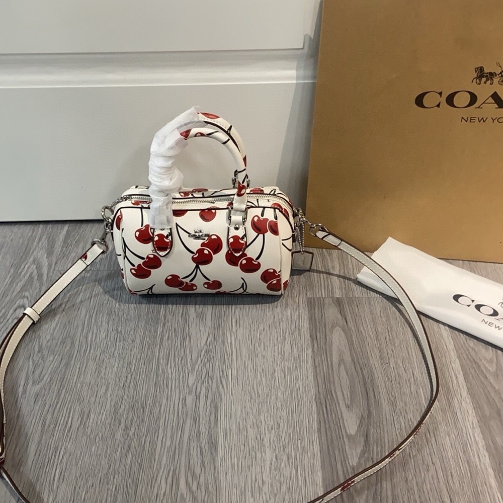 Coach Cherry Print Mini Boston Bag - Picture 4 of 8